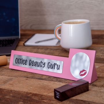Wooden Desk Sign - Office Beauty Guru
