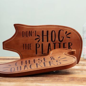 Wooden Charcuterie Board - Hog the Platter