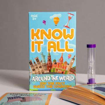 Know It All! Countries Card Game - Kids Guessing Game
