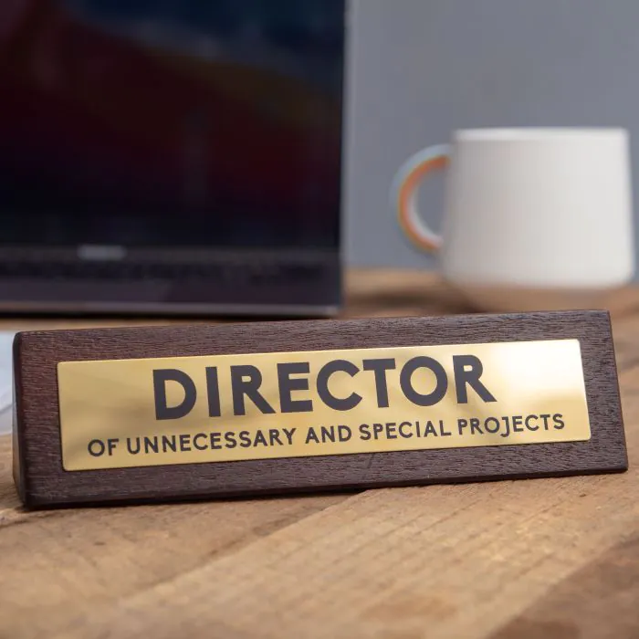 Wooden Desk Sign - Director