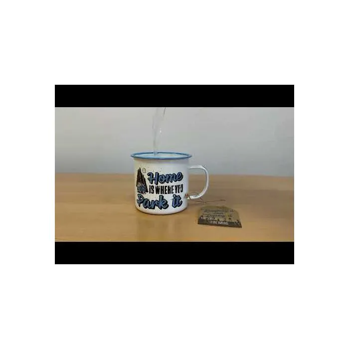 We Sleep Around' Camping Mug - Tin Travel Mug