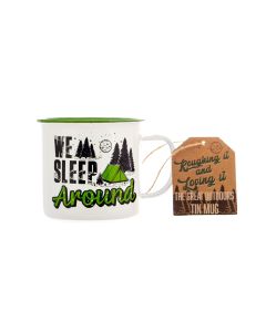 We Sleep Around' Camping Mug - Tin Travel Mug